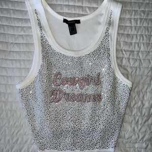 Forever 21 Size L Blinged Out “Cowgirl Dreams” Top